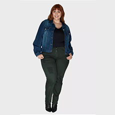jaqueta jeans plus size