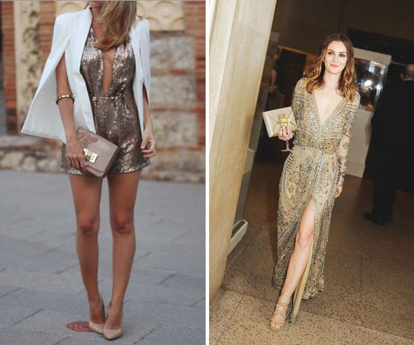 look para reveillon com dourado