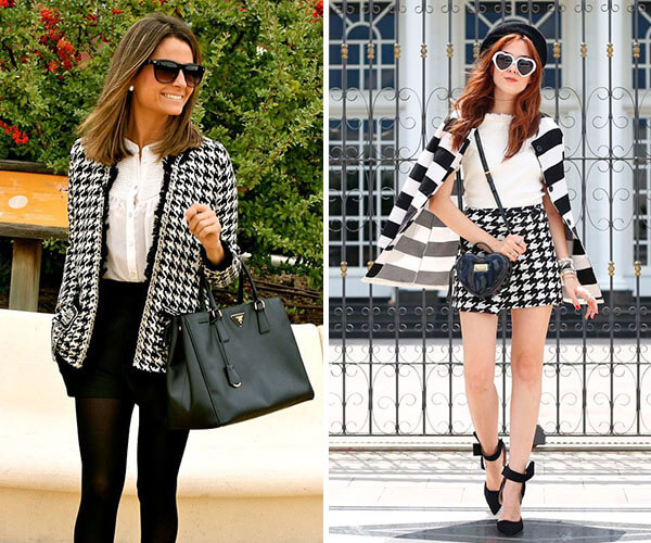 look com xadrez pied-de-poule