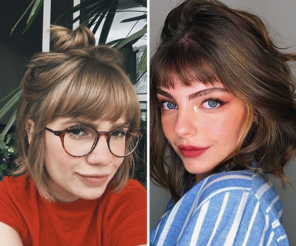 cortes de cabelo com franja